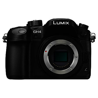 Panasonic Lumix DMC-GH4 Compact System Camera, UHD 4K, 16.05MP, OLED EVF, 3  OLED Screen, Body Only